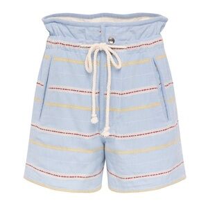 Blue Striped Women's Shorts